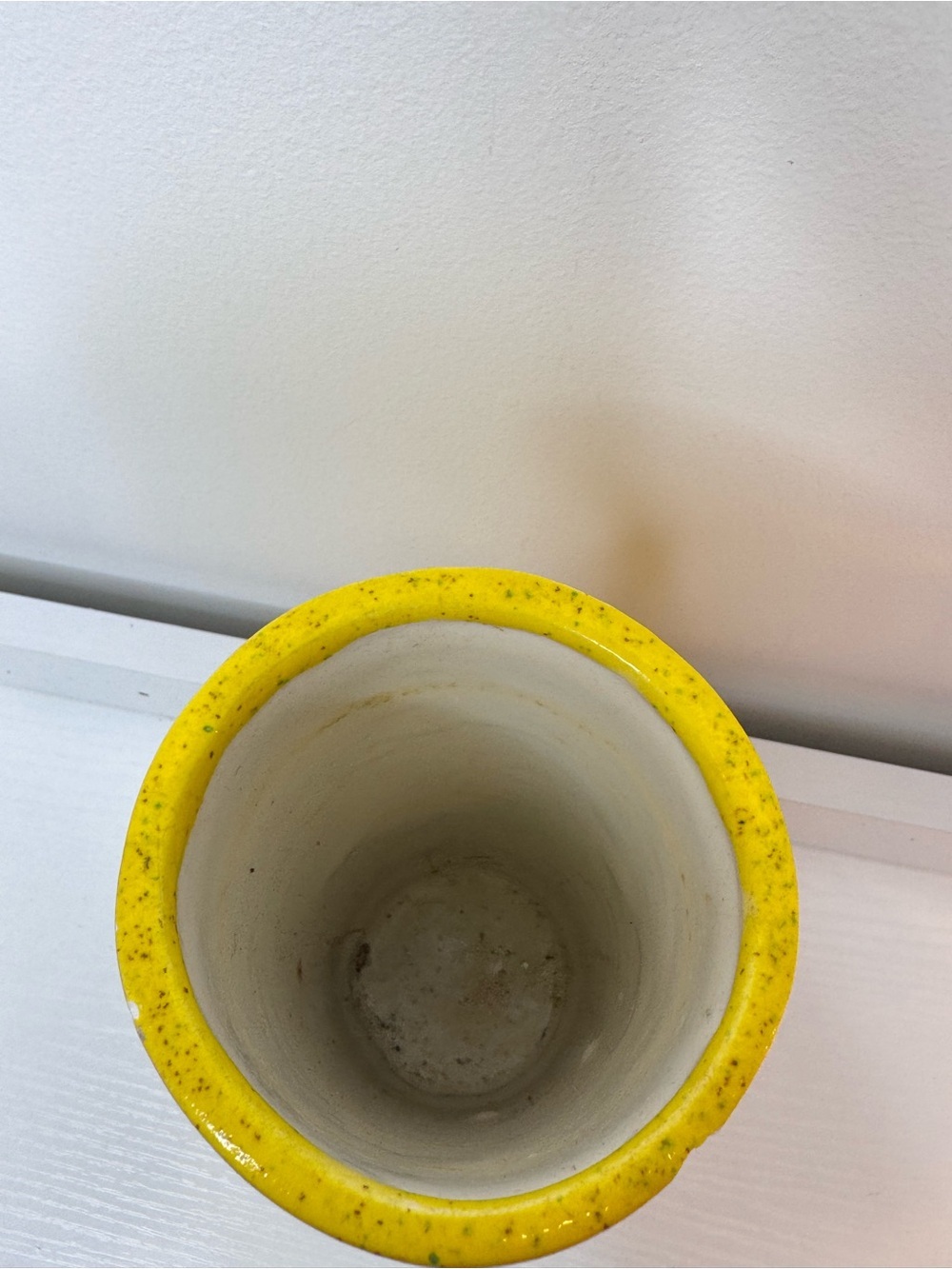 Yellow Speckled Ceramic Bud Vase - Home Accents - Picture 3 of 4